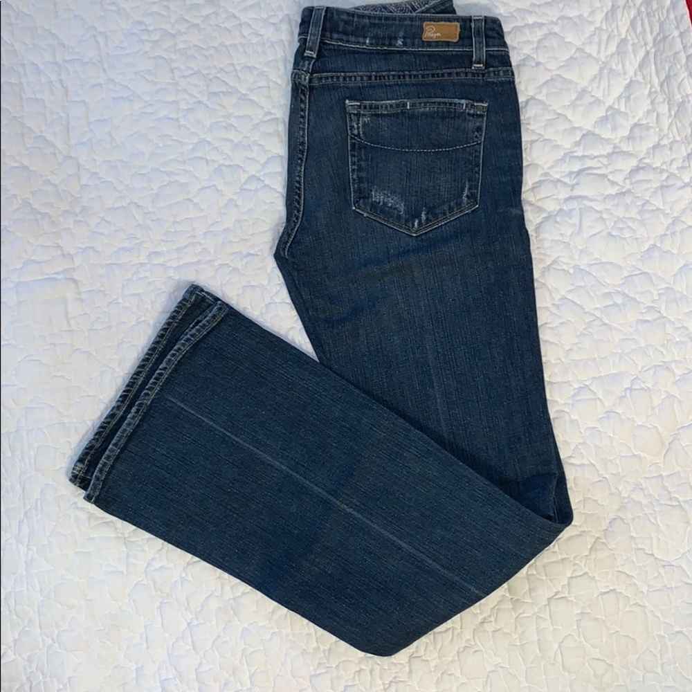 PAIGE jeans laurel canyon distressed denim boot 30